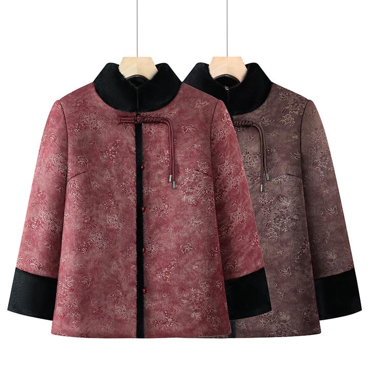 中老年女装常规款纽扣加厚保暖棉衣棉服中老年盘扣秋冬中国风