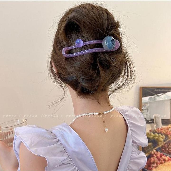夏季可爱水果发夹女后脑勺盘发抓夹高级感2025新款鸭嘴夹大号发饰
