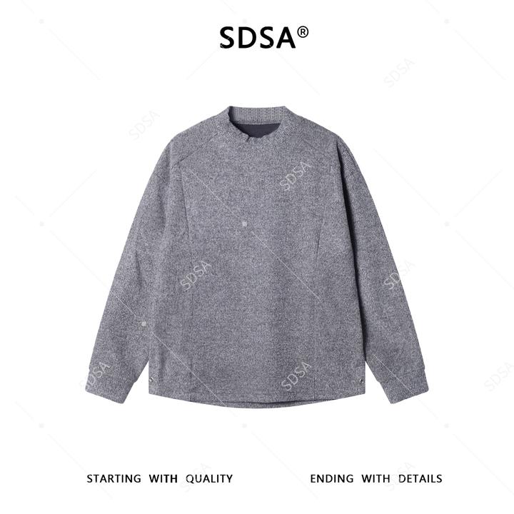 SDSA男士秋冬新款痞帅男装韩版简约纯色圆领卫衣休闲百搭情侣上衣