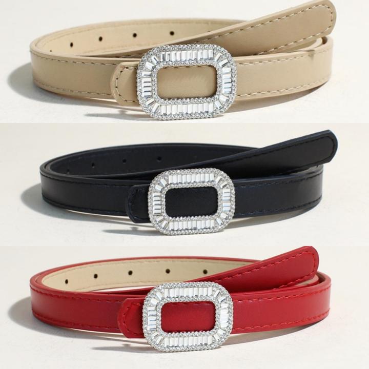 腰带女装饰新款女士韩版潮流合金镶钻pu皮帯时尚简约百搭连衣裙装