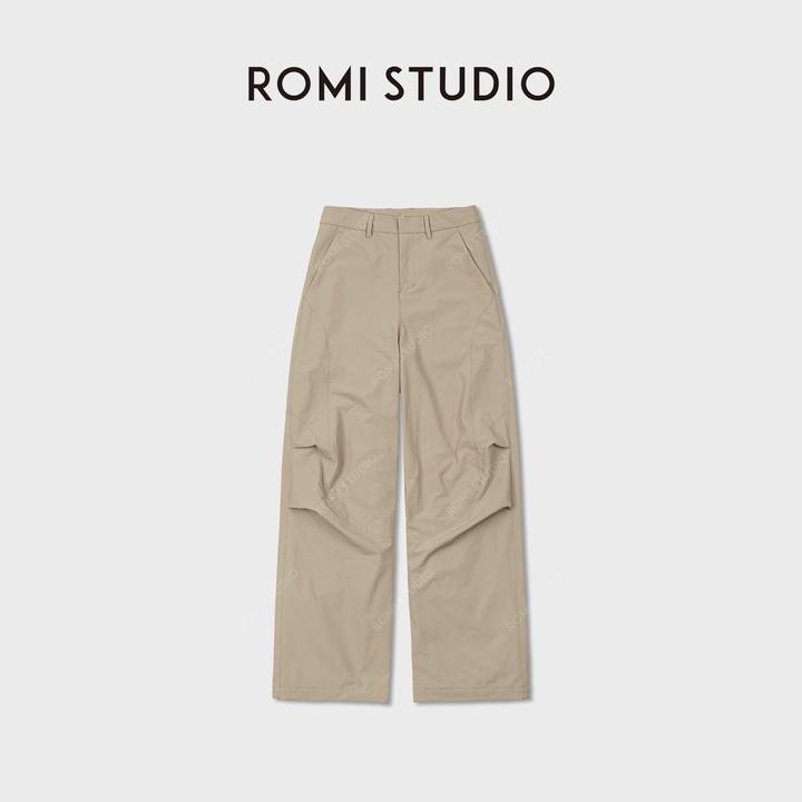 ROMI STUDIO“加绒裤”轻盈高弹卡其绒里中腰休闲长裤RWCWX86506