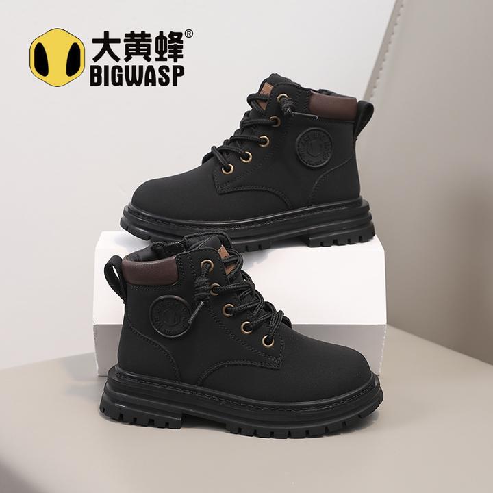 大黄蜂童鞋儿童马丁靴2025秋季新款男女童户外运动鞋中帮时尚短靴