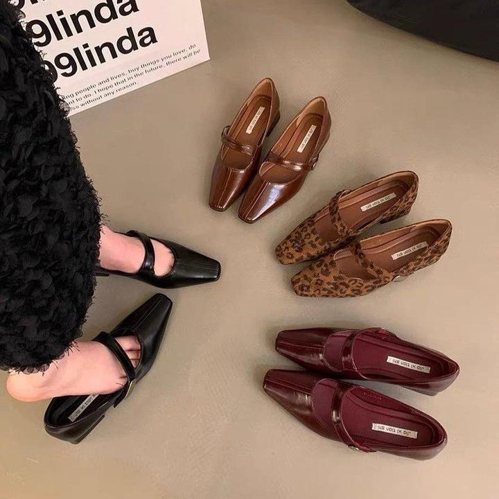 粗跟浅口单鞋女2025春秋新款韩版气质百搭时尚玛丽珍高跟鞋