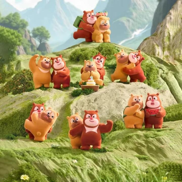 【开盒不退不H】熊出没 好的我们系列盲盒手办熊大熊二公仔玩偶