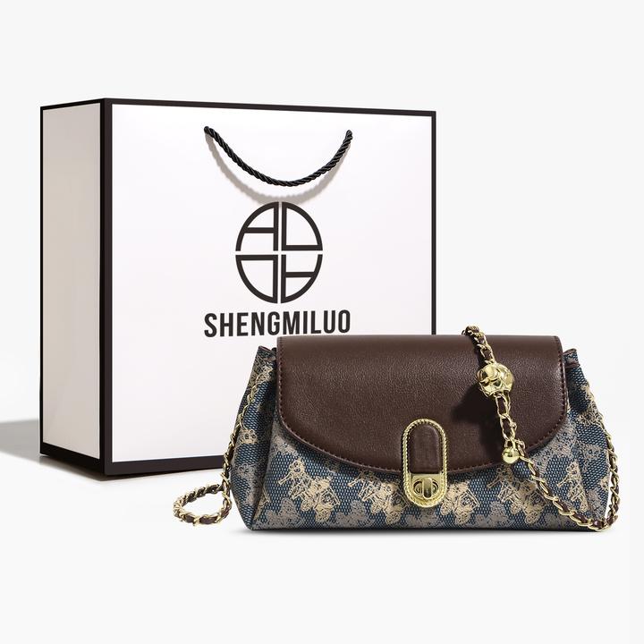 SHENGMILUO/圣米洛轻奢链条斜挎包包女新款小众时尚百搭单肩包