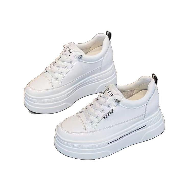 女小个子松糕板鞋小白鞋内增高m厚底小码新品休闲百搭7c休闲鞋