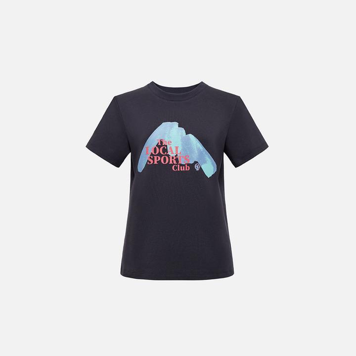 【冰山 T恤】EP雅莹2025绒绒棉质多色圆领正肩字母印花短袖T恤5313A