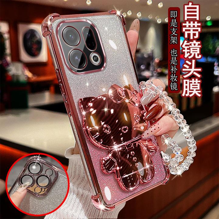 适用OPPO Findx9手机壳PLJ110镜头全包边防套镜小猫咪支架奢华风