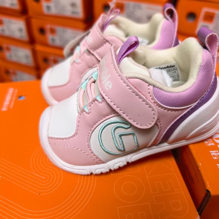 基诺浦童鞋秋冬机能鞋男女儿童关键鞋学步鞋皮面加薄绒GB2383