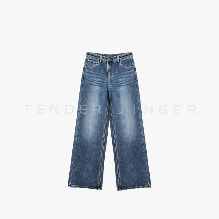 Tender Jinger｜高腰显瘦抓绒牛仔裤T54YYL50404