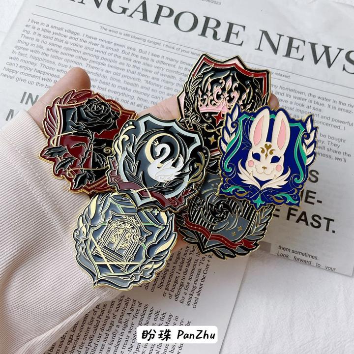 合金胸针 JK极乐宴金属徽章二次元新款学院风设计感胸针百搭学生