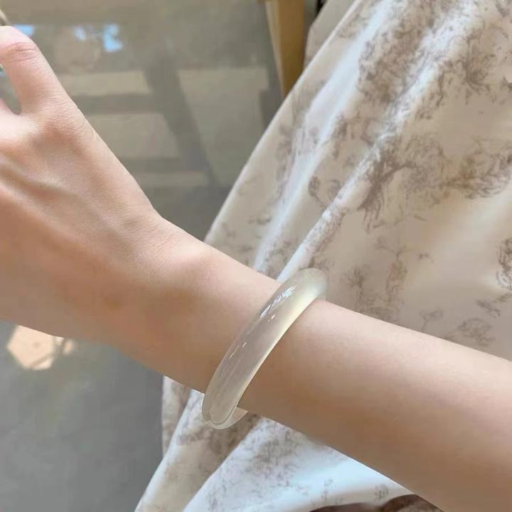 【冰白月光手镯】体验精品款【有正圈有圆条】