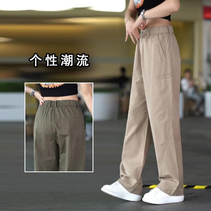 夏季薄款莱赛尔休闲裤男款潮流韩版垂感直筒裤时尚舒适透气运动裤