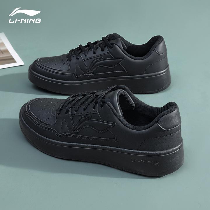 李宁月临板鞋男款2025新品轻便黑武士百搭潮鞋空军一号休闲鞋子