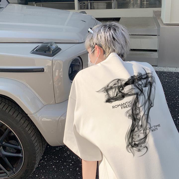 220克纯棉100%短袖t恤男生夏季大码宽松青少年潮流半袖体恤衫