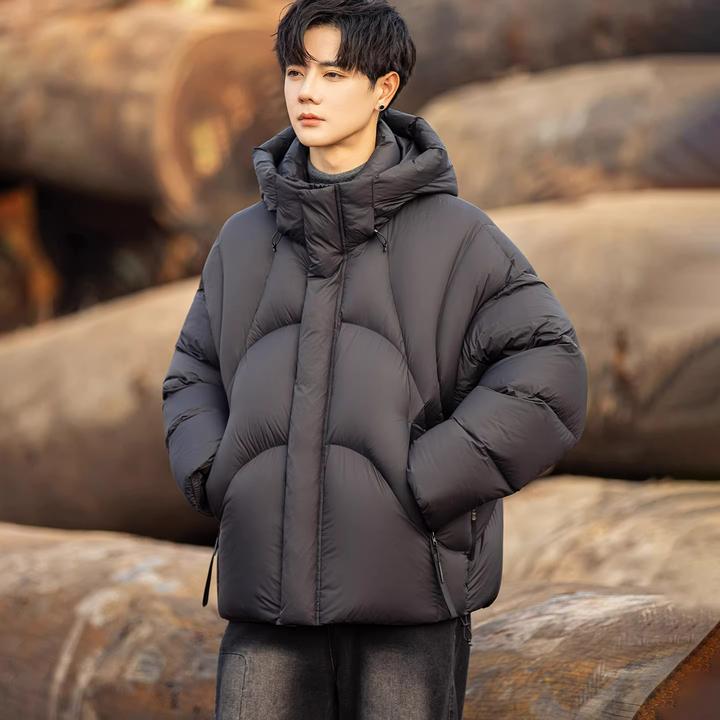 高充绒量重磅加厚短款羽绒服男士2025新款冬季极寒特厚保暖面包服
