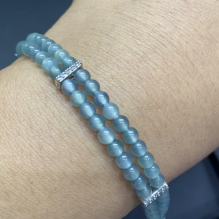 天然A货翡翠冰珠串