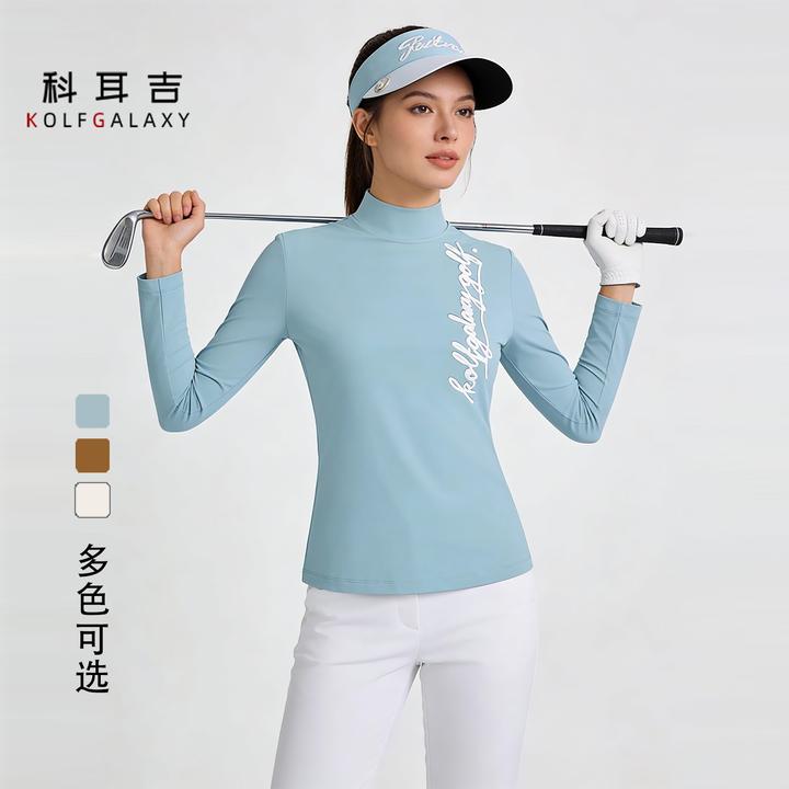 科耳吉 高尔夫女装新款[原生T]运动长袖加绒打底百搭修身显瘦上衣