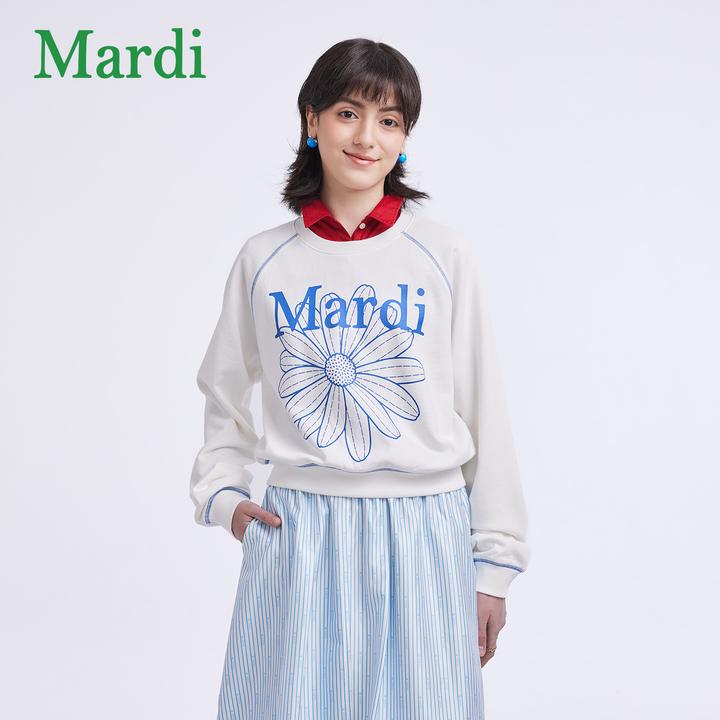 Mardi印花小雏菊短款卫衣休闲秋冬季机能风MWY2512104双11好物