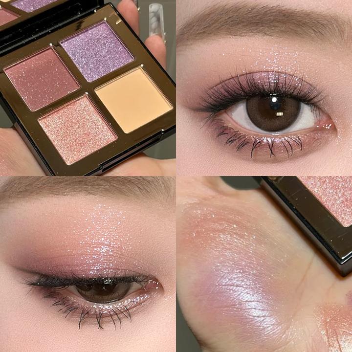 四色眼影盘新手日常哑光珠光提亮消肿不显脏眼影盘推荐网红爆款