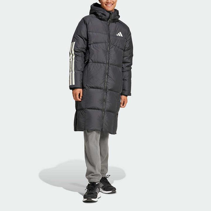 正品Adidas阿迪达斯男女款冬季经典时尚百搭保暖长款羽绒服JG3840