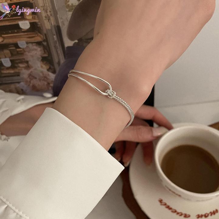 铜合金手链 简约设计感打链条手环女新款韩国小众设计高级感手饰