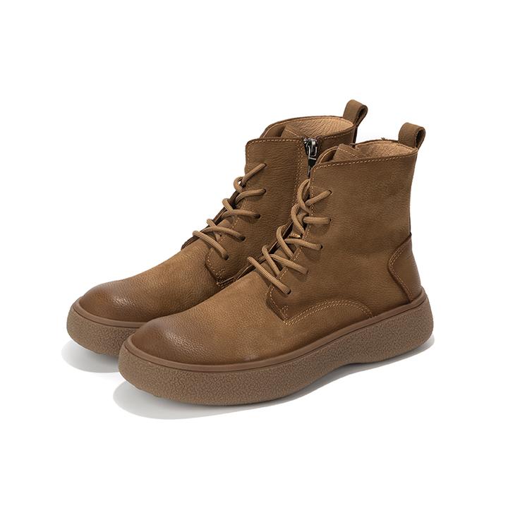 平底轻便时尚舒适系带英伦风马丁靴复古港风秋冬短靴女靴8089-20