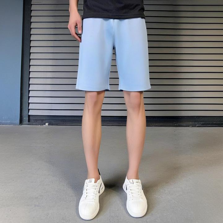 P3T派邦特夏季时尚外穿直筒毛圈棉短裤男士休闲短裤运动百搭潮流