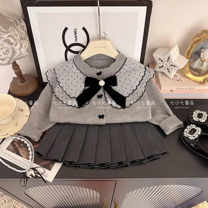 女童JK制服三件套秋款新潮儿童女宝婴儿韩版新款爆款运动套装潮款