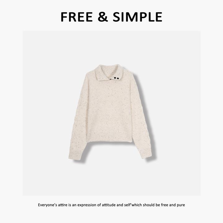 Free&Simple-‘漫天雪花’秋冬款极简小众慵懒感毛衣-26694
