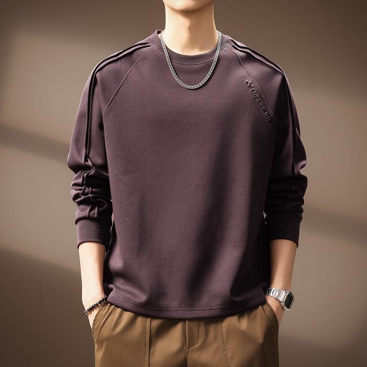 Leekody香港高端复古拼接钢印重磅卫衣男款2025秋季潮流宽松上衣