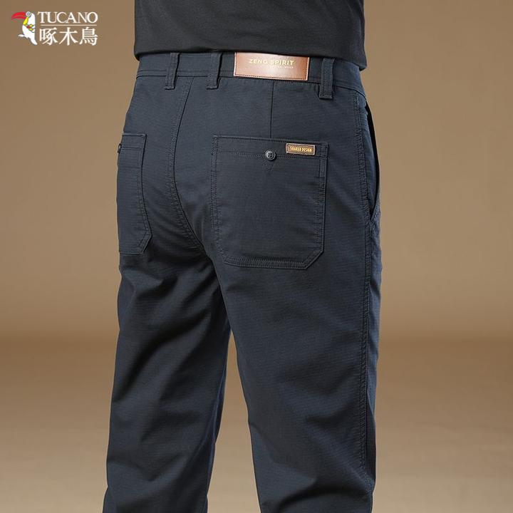 高品质男士休闲裤春秋季新款修身直筒舒适百搭2025商务休闲长裤子