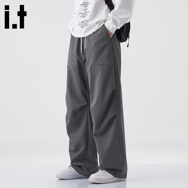 i.t:CHOCOOLATE百搭休闲裤子男士2025秋冬季新款潮牌宽松直筒长裤
