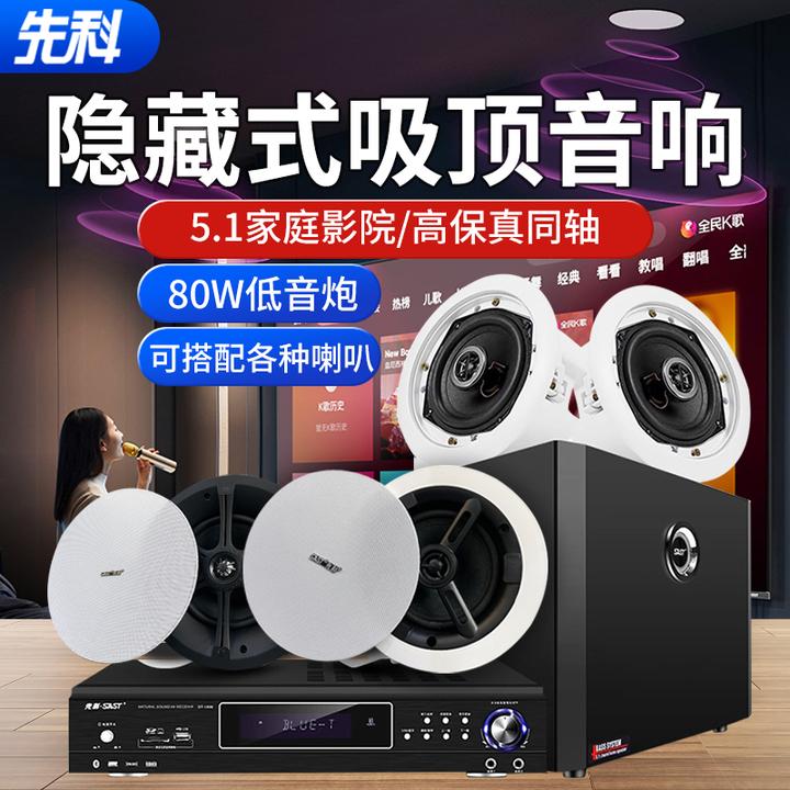 SAST/先科5.1家庭影院环绕音响套装吸顶音响客厅家用嵌入声道音箱