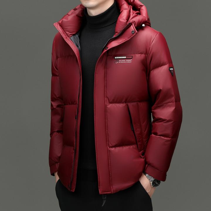 冬季轻奢感加厚保暖羽绒服男款高级感时尚潮流潮流休闲连帽外套