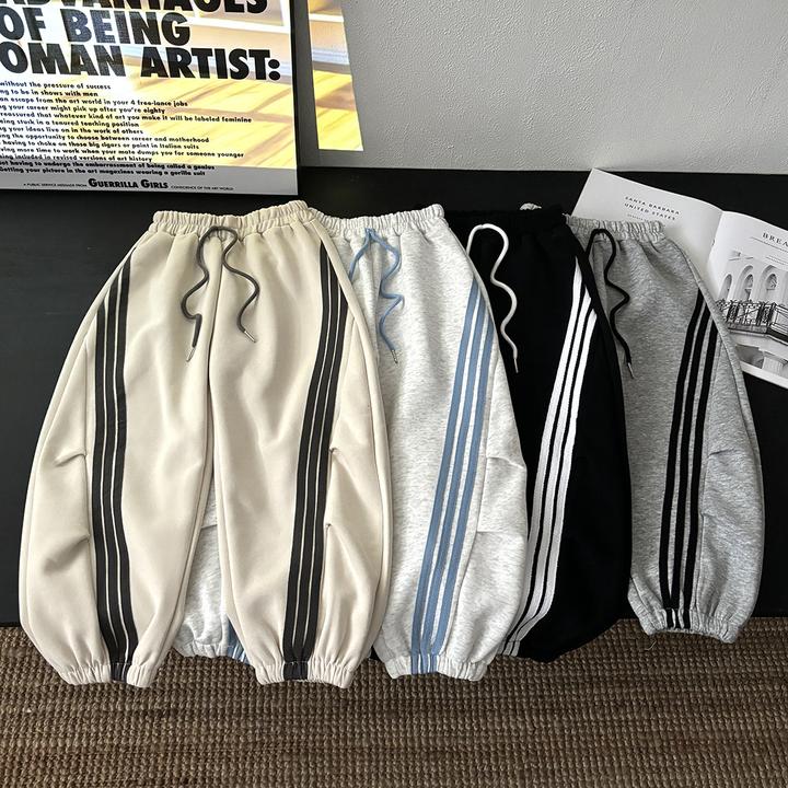 韩系伞兵裤秋儿童棉质卫裤男女宝宝松紧腰束脚裤中大童休闲运动裤