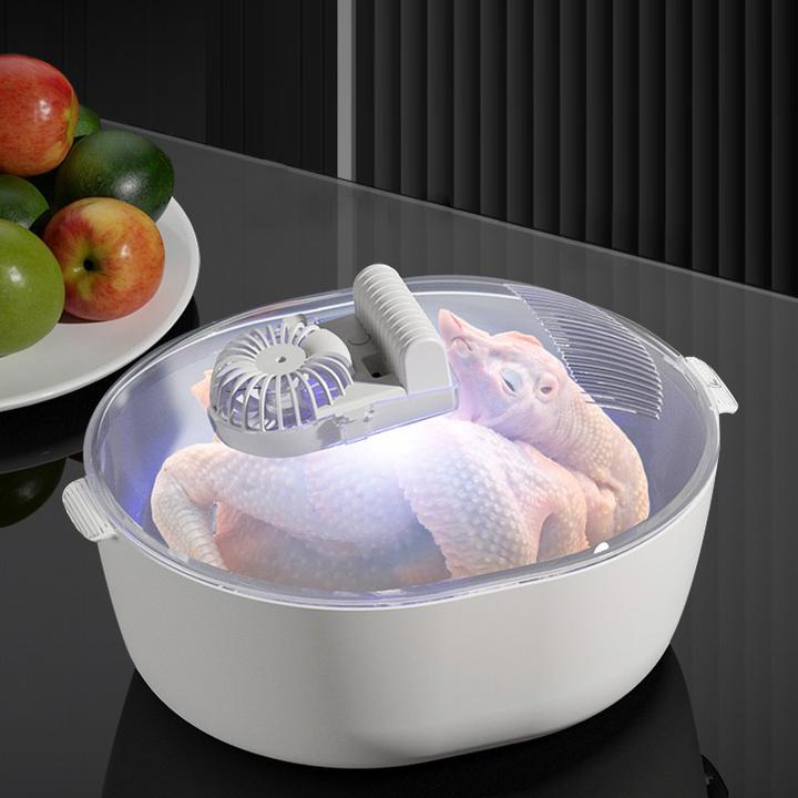 四合一恒温解冻器家用厨房防尘保鲜器多功能急速解冻盘导热盘