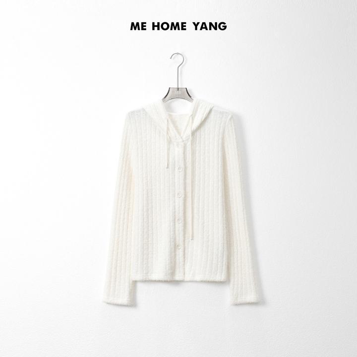 ME【雪绒绒帽衫】绒感肌理面料单排扣设计款上衣MEQA2272