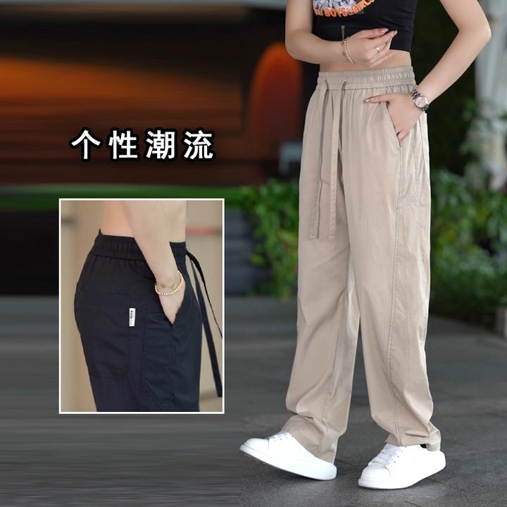 秋冬季加厚休闲裤男款潮流时尚宽松直筒裤韩版百搭潮牌男装运动裤