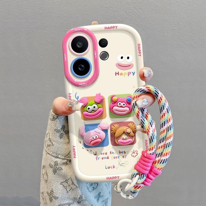 搞怪小表情适用苹果16plus手机壳硅胶opporeno14潮牌华为mate70女