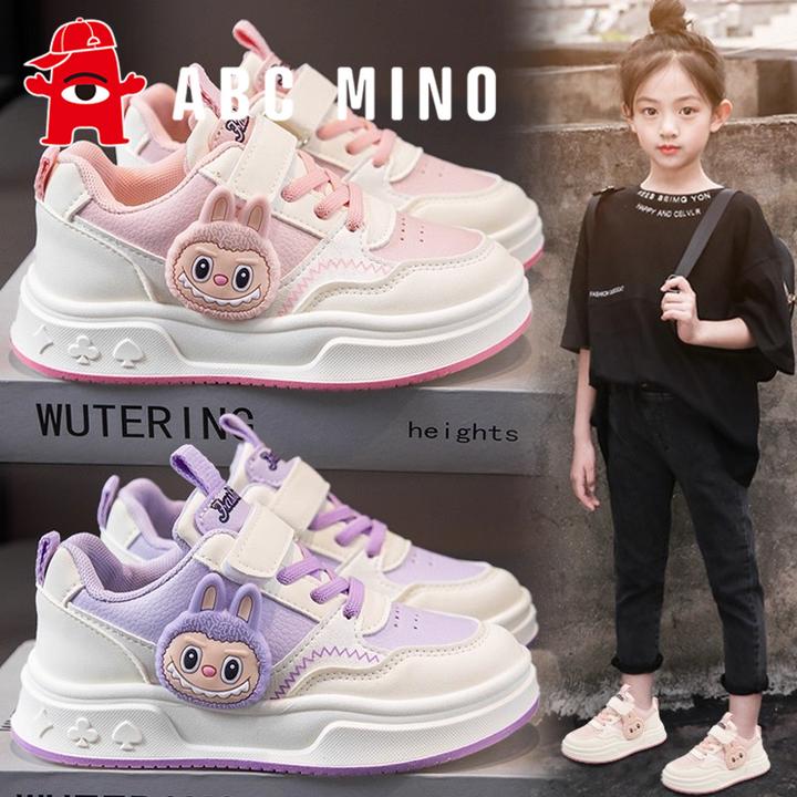 ABC MINO拉布布女童鞋子秋季儿童小白板鞋百搭软底女孩休闲运动鞋