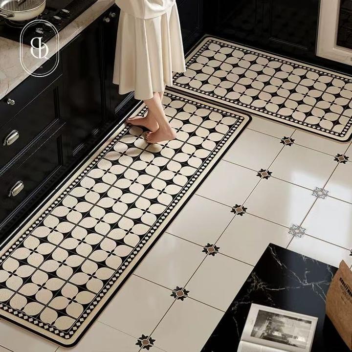 克洛维法式高级感厨房专用地垫防水防油易打理防滑长条脚垫可定制