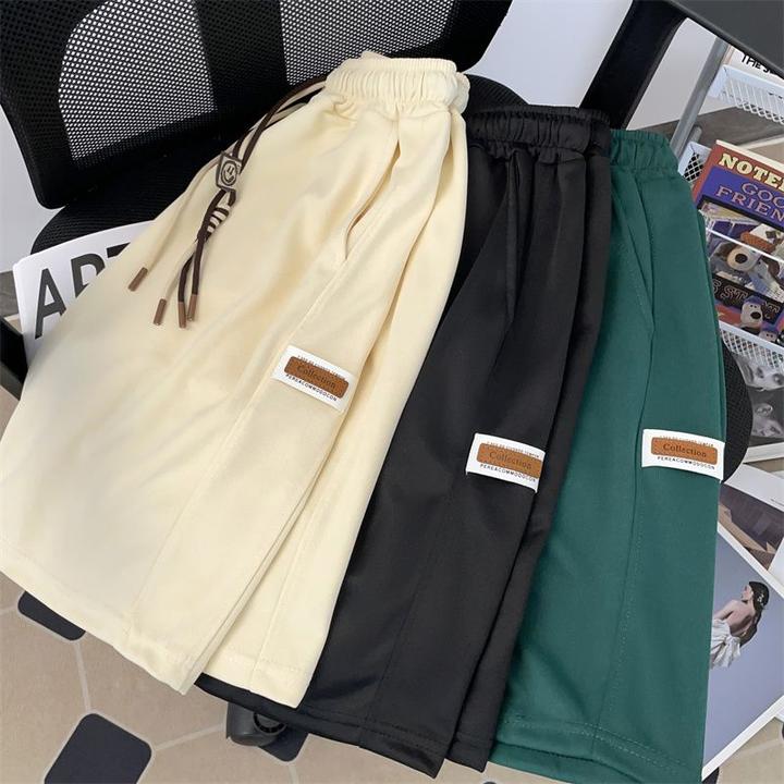 美式复古运动篮球短裤男夏季薄款潮牌青少年宽松休闲简约五分中裤