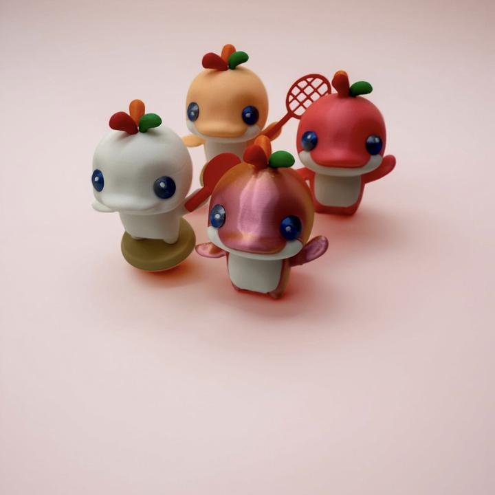 全运会萌宠吉祥物大湾鸡海豚公仔3D打印摆件钥匙挂件全运会吉祥物