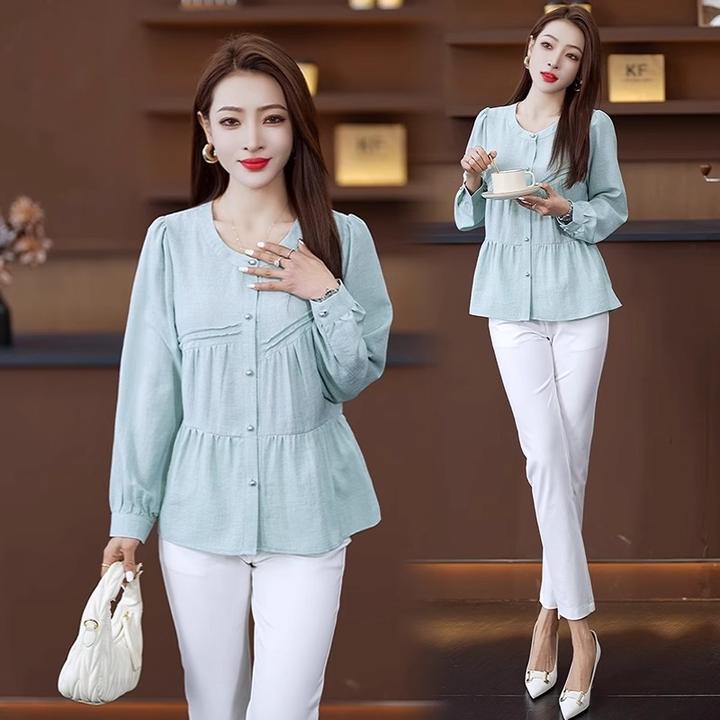 时尚设计感衬衫女2025早春新款洋气宽松遮肚显瘦气质衬衣百搭上衣