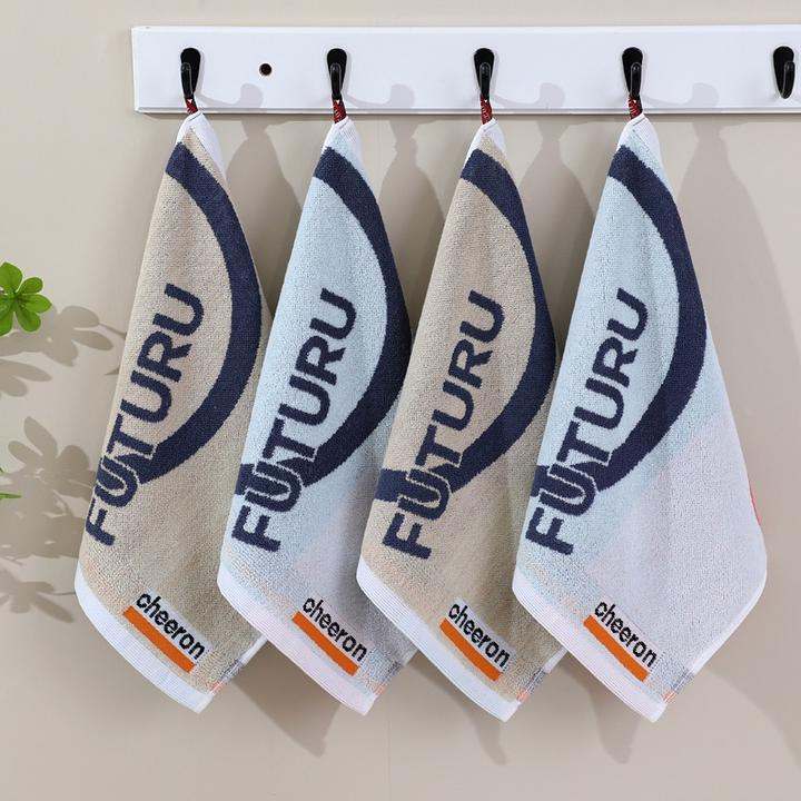 新款毛巾成人纯棉柔软吸水带挂绳洗脸大方巾擦手巾洁面巾厚2条装