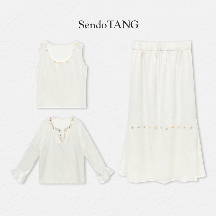 精致套装【才情无双】胖多女装夏季新款休闲宽松百搭上衣半裙套装