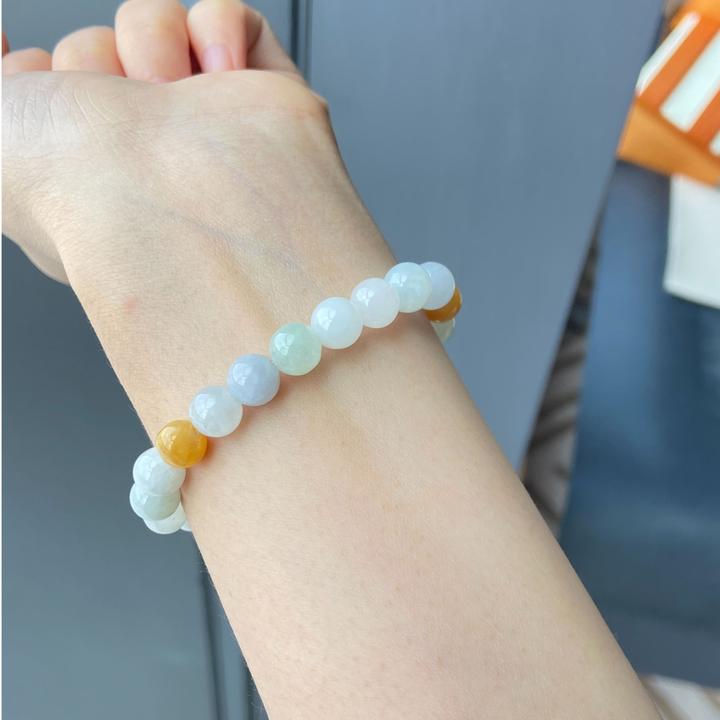 【双十一】天然缅甸翡翠多宝手串百搭中式配饰CMT12367多样性发其一