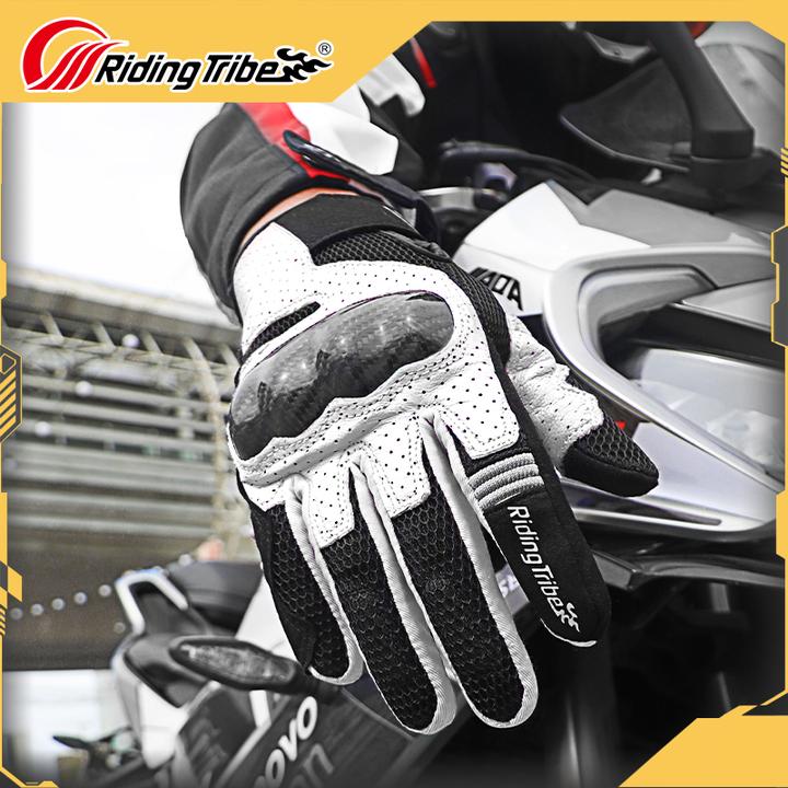 摩托车手套碳纤维手套防护男女机车手套情侣色系鸳鸯骑摩托车手套