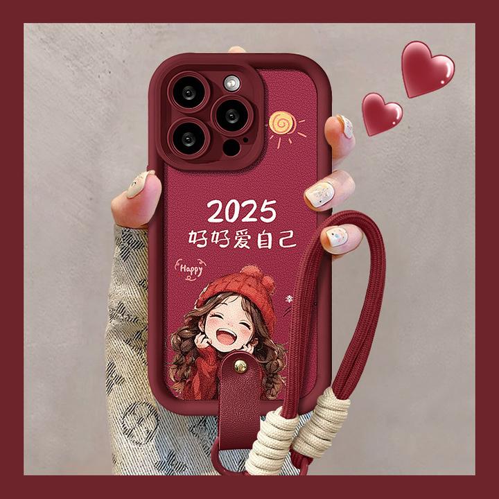 适用苹果vivo华为oppo小米iPhone16精孔2025新年款全包手机壳喜庆
